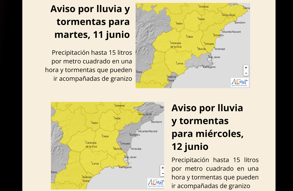 La Región sigue en alerta por lluvias y tormentas hasta el miércoles 12 de junio